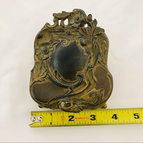Metal Jewelry Box / Art Nouveau / Vintage / Host Pick - Picture 9 of 13